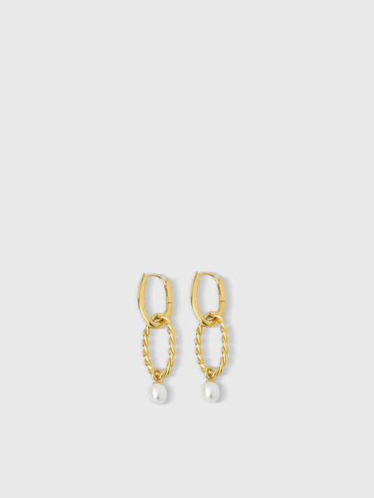 TWP Gold Maria Pearl Earrings view 1