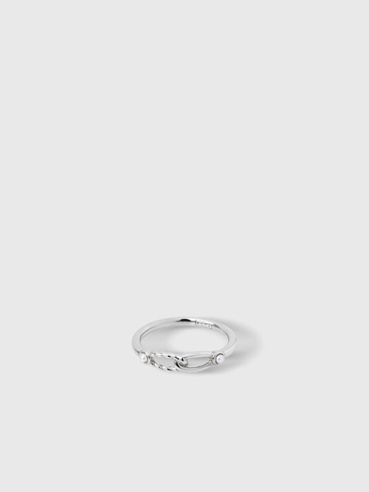 TWP White gold Maria Pearl Ring view 1