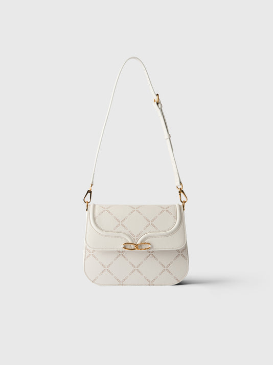 TWP White coated canvas Ascot Shoulder Bag view 1