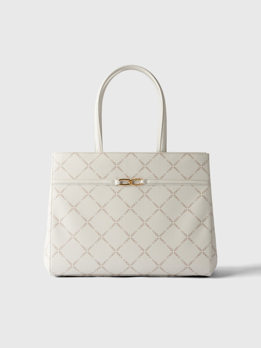 TWP White coated canvas Aurelia Grande - Coated Canvas view 1