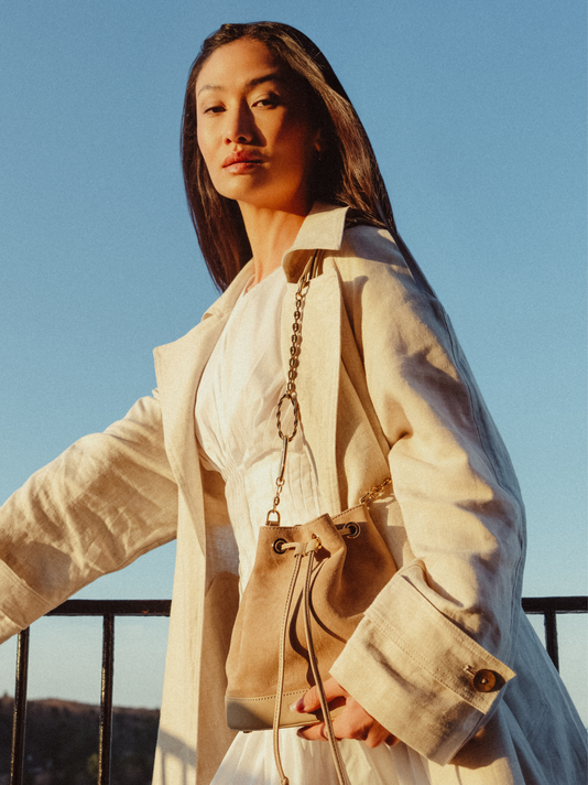 TWP Chocolate suede Savoy Bucket Bag view 1