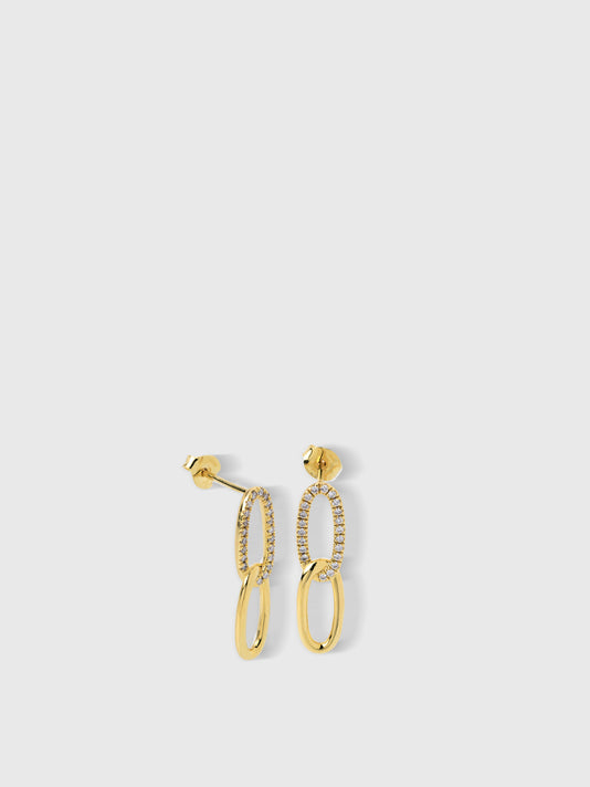 TWP Gold Chiara Diamond Earrings view 1