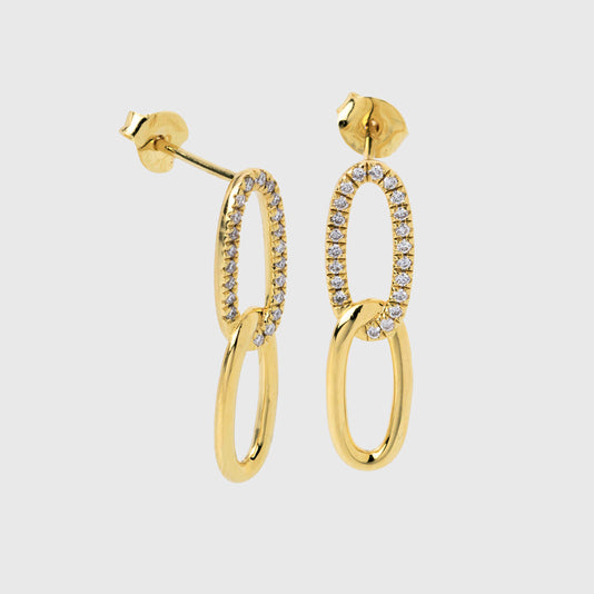 TWP Gold Chiara Diamond Earrings view 1