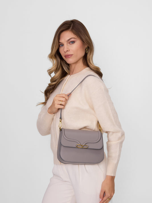 TWP Stone grey Ascot Shoulder Bag view 1