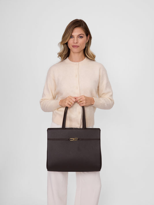 TWP Chocolate pebble Aurelia Grande - Pebble Leather view 1