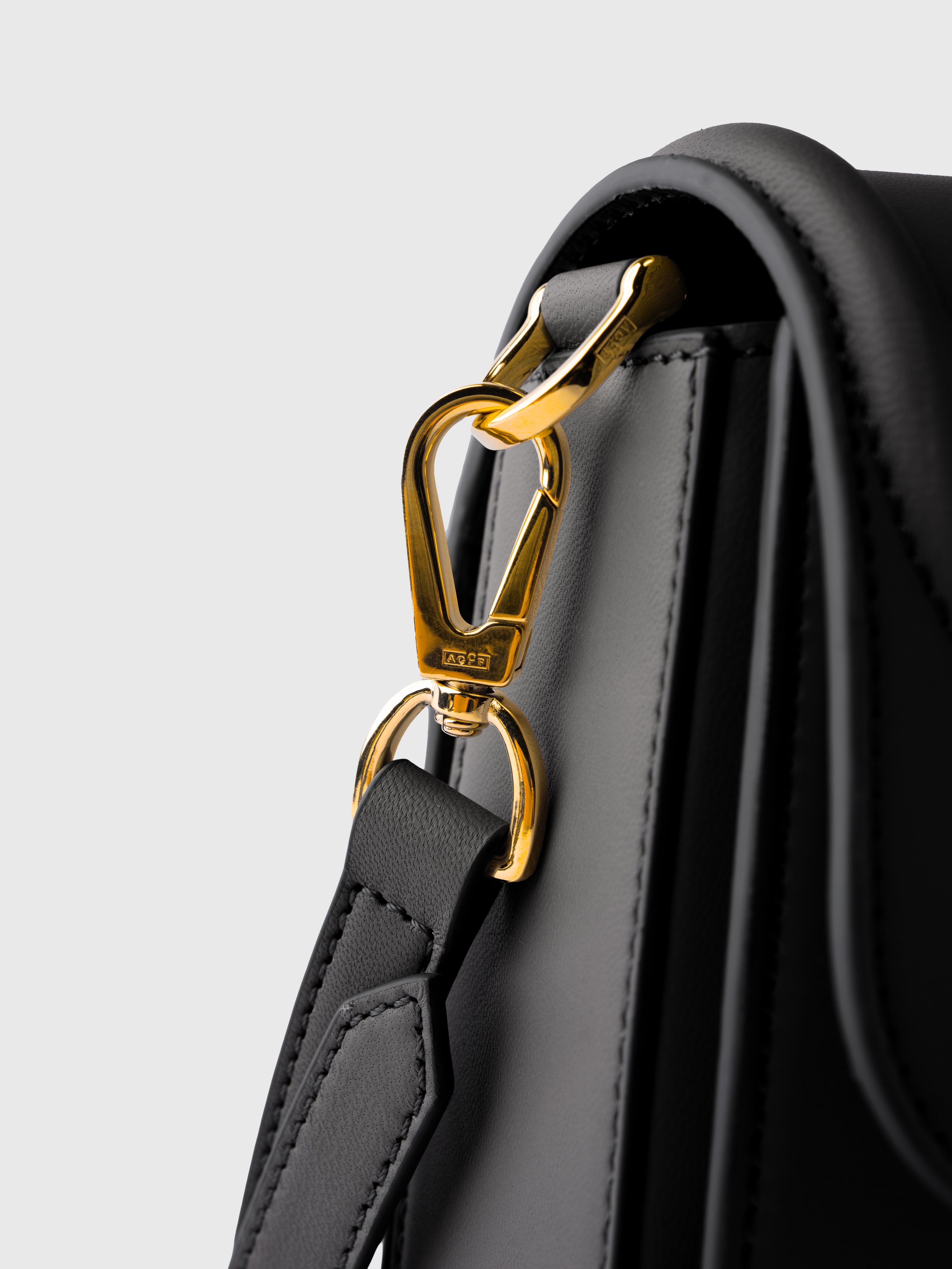 AGCF Ascot Bag in Soft Black Leather