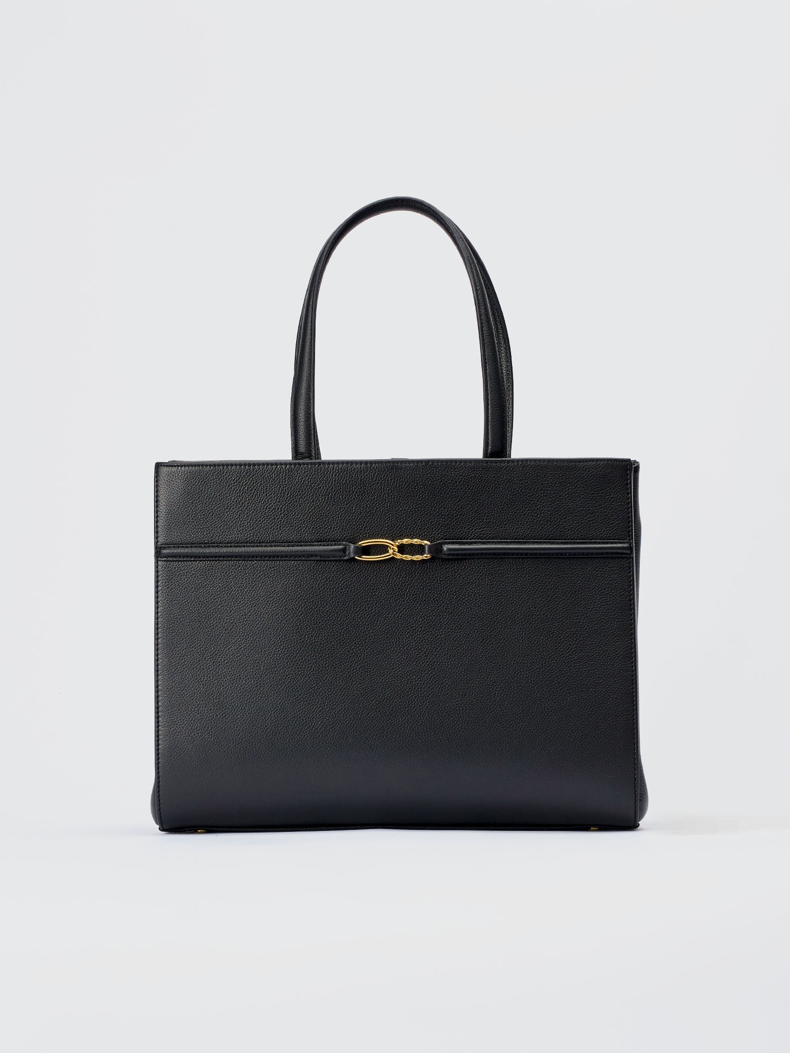 AGCF Aurelia Tote Large (Grande) in Black Pebble Leather with Laptop ...