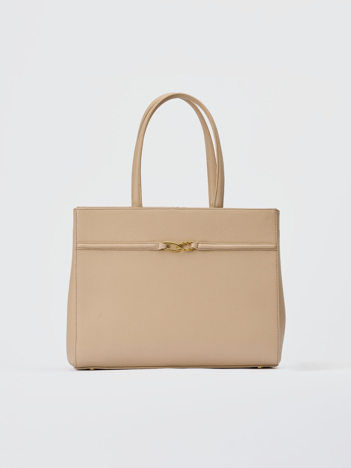 AGCF Aurelia Tote Large (Grande) in Taupe Pebble Leather with Laptop ...