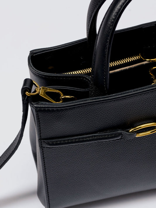 TWP Black pebble Aurelia Media - Pebble Leather view 1