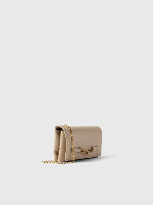 TWP Taupe Como Clutch Bag view 1