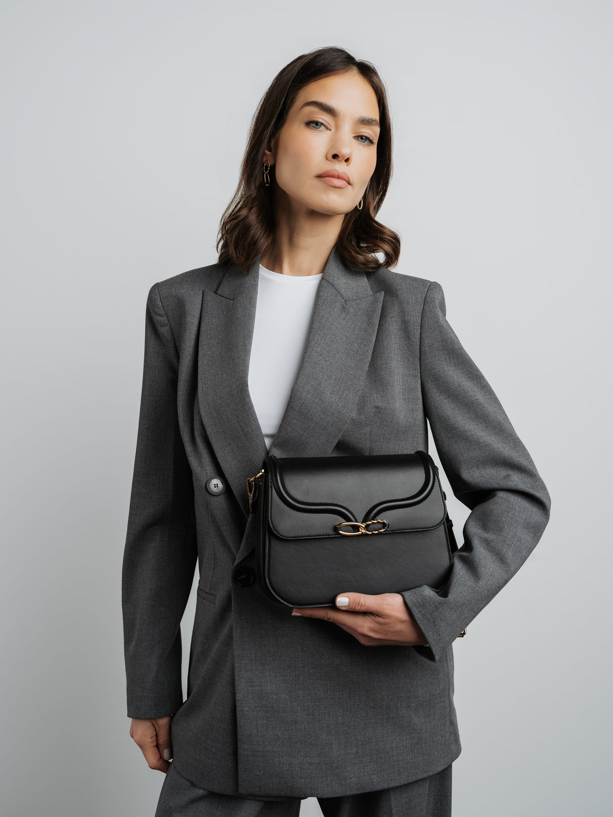 AGCF Ascot Bag in Soft Black Leather