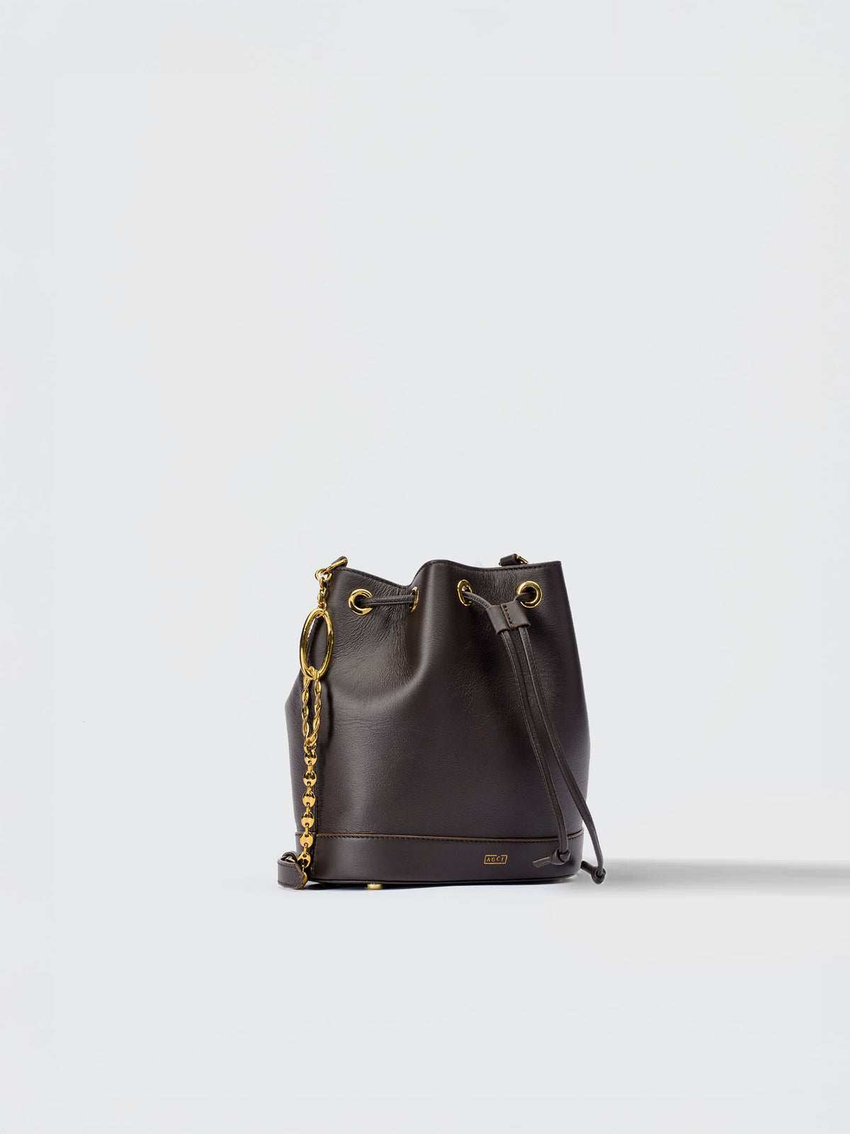 AGCF Savoy Bucket Bag in Soft Chocolate Brown Leather