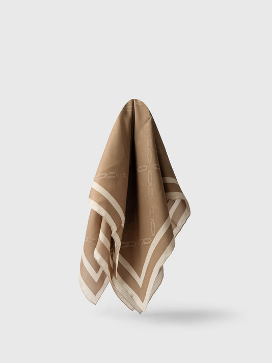 TWP Taupe - off white Unità Monogram Silk Scarf view 1